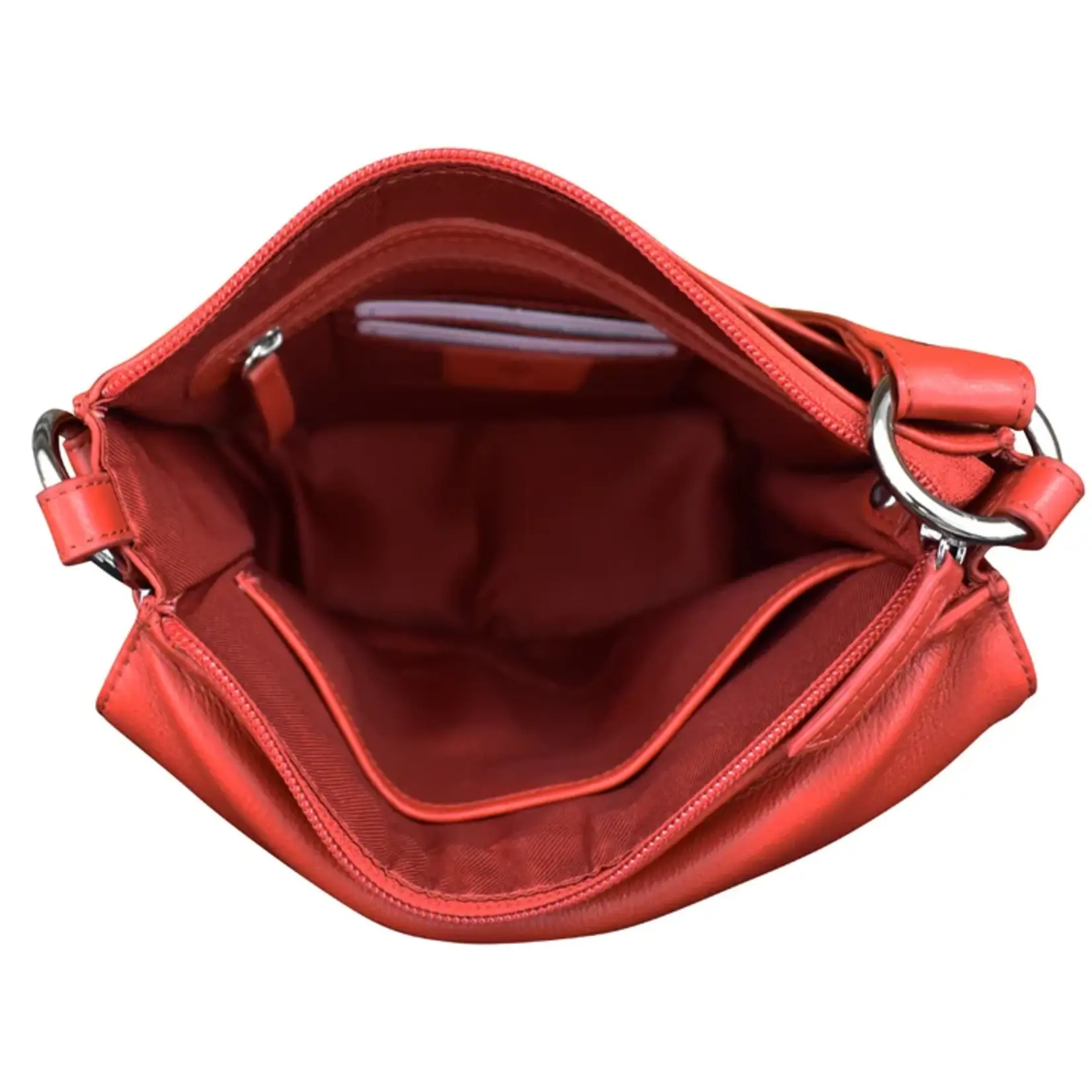 Leather Handbags and Accessories 6192 Red - Saddle Bag