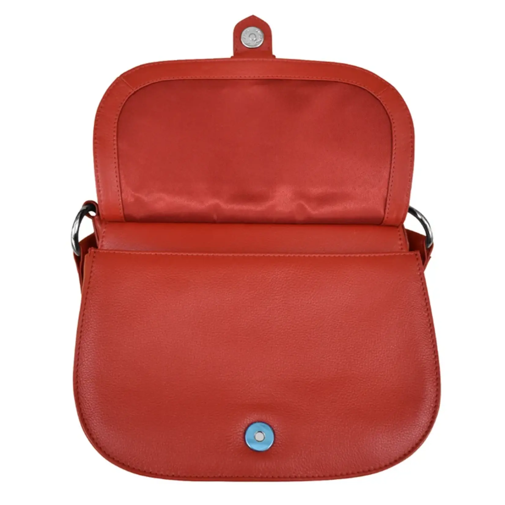 Leather Handbags and Accessories 6192 Red - Saddle Bag