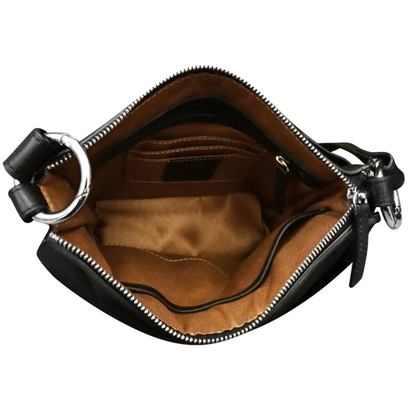 Leather Handbags and Accessories 6192 Black - Saddle Bag