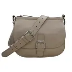 Leather Handbags and Accessories 6192 Taupe - Saddle Bag