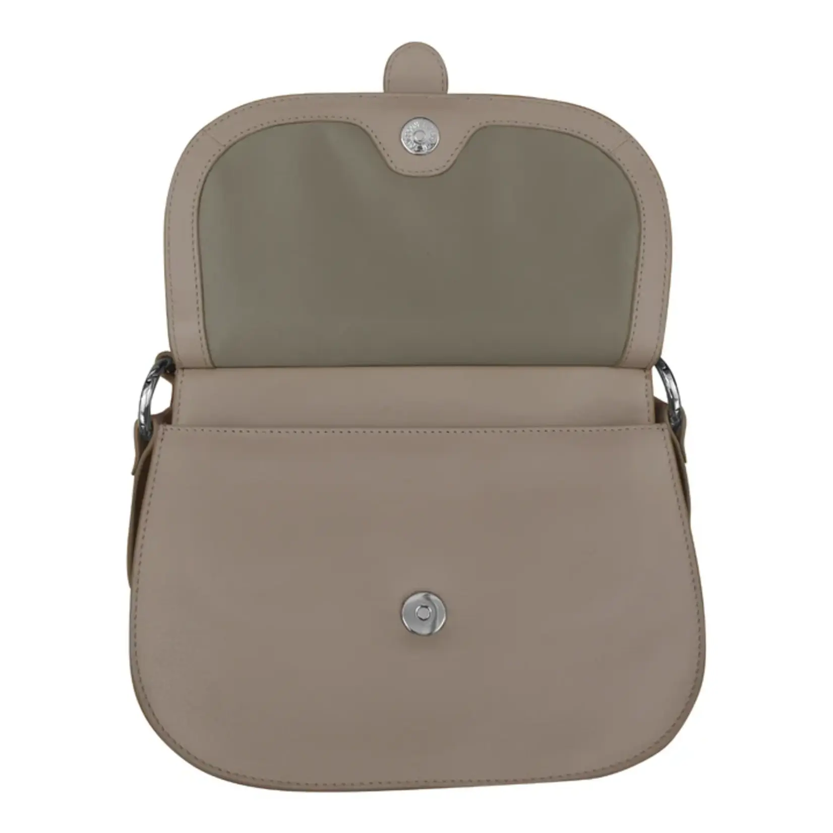 Leather Handbags and Accessories 6192 Taupe - Saddle Bag
