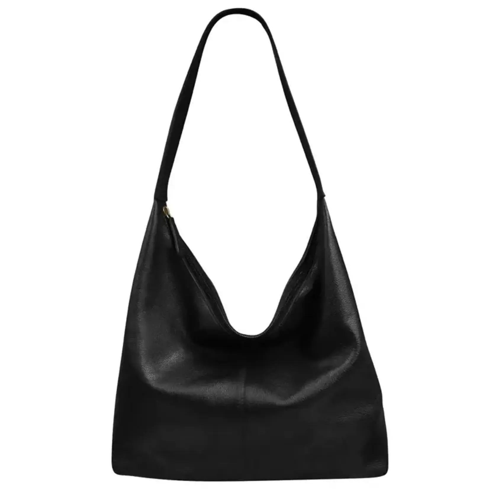 Leather Handbags and Accessories 6726 Black - Unlined Slouchy Hobo