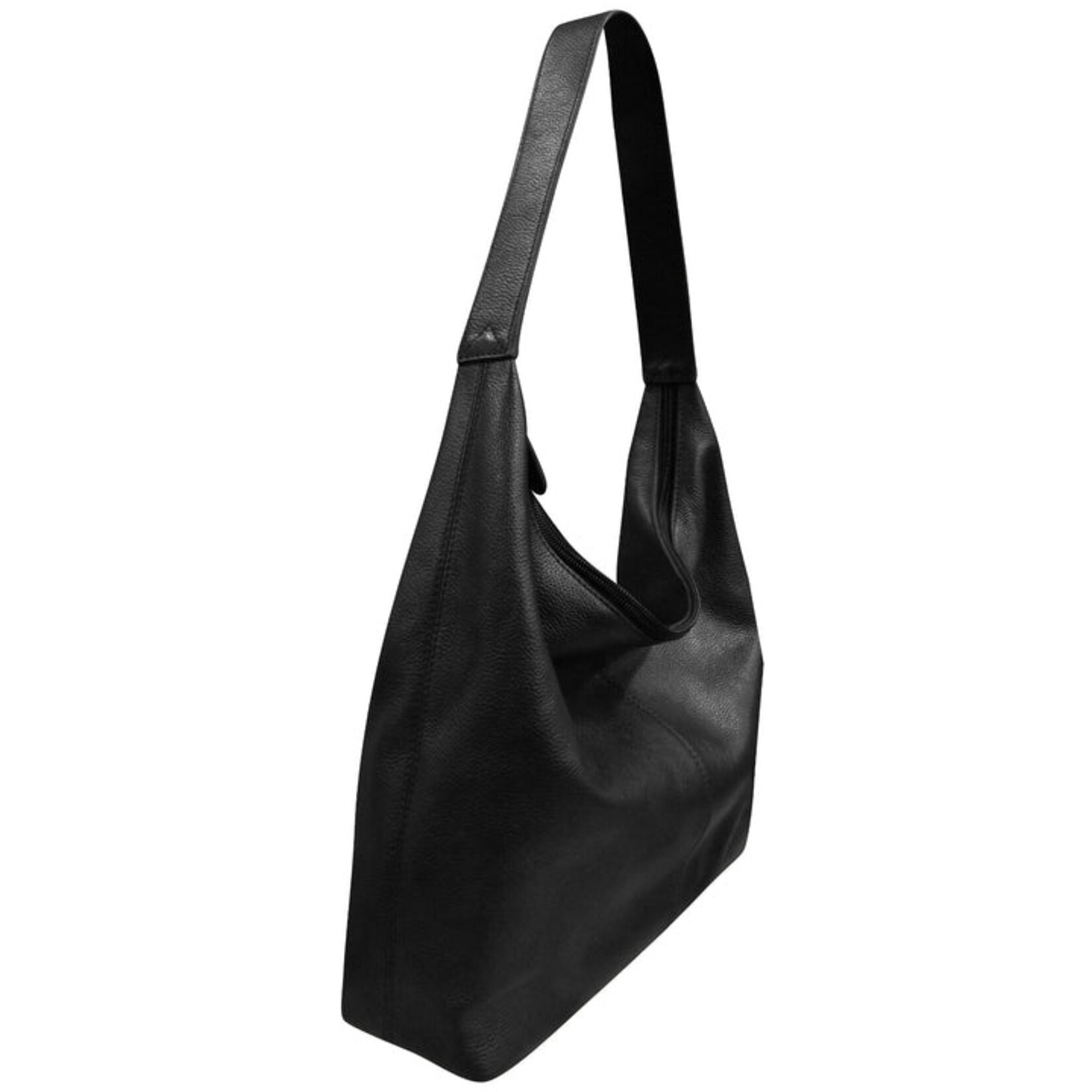 Leather Handbags and Accessories 6726 Black - Unlined Slouchy Hobo