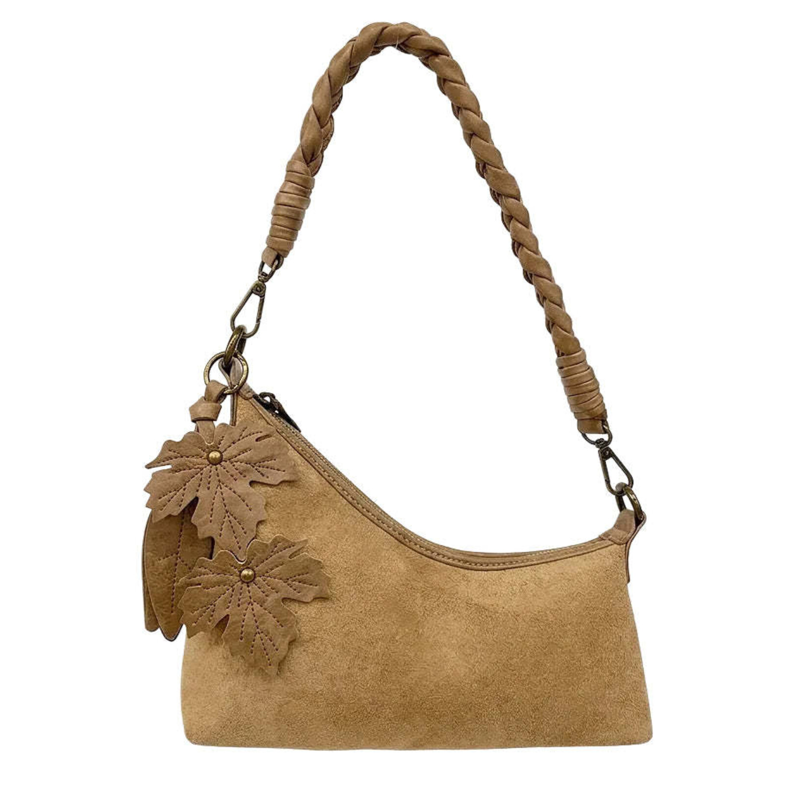 Liz Soto 3328 Stone - Riley Suede Stone Trim Shoulder / Crossbody