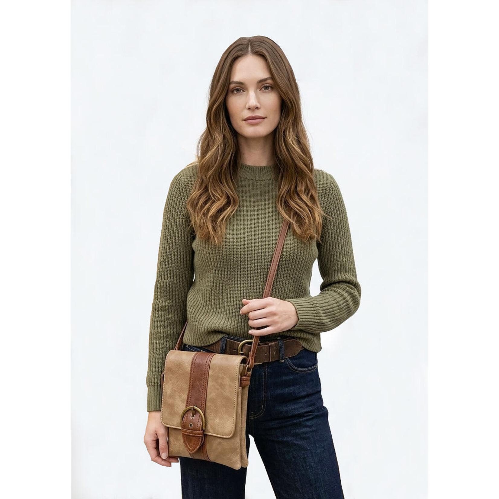 Liz Soto 3325 Stone - Julia Crossbody