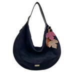 Liz Soto 3332 Black - Lulu Hobo with Leaf Keychain