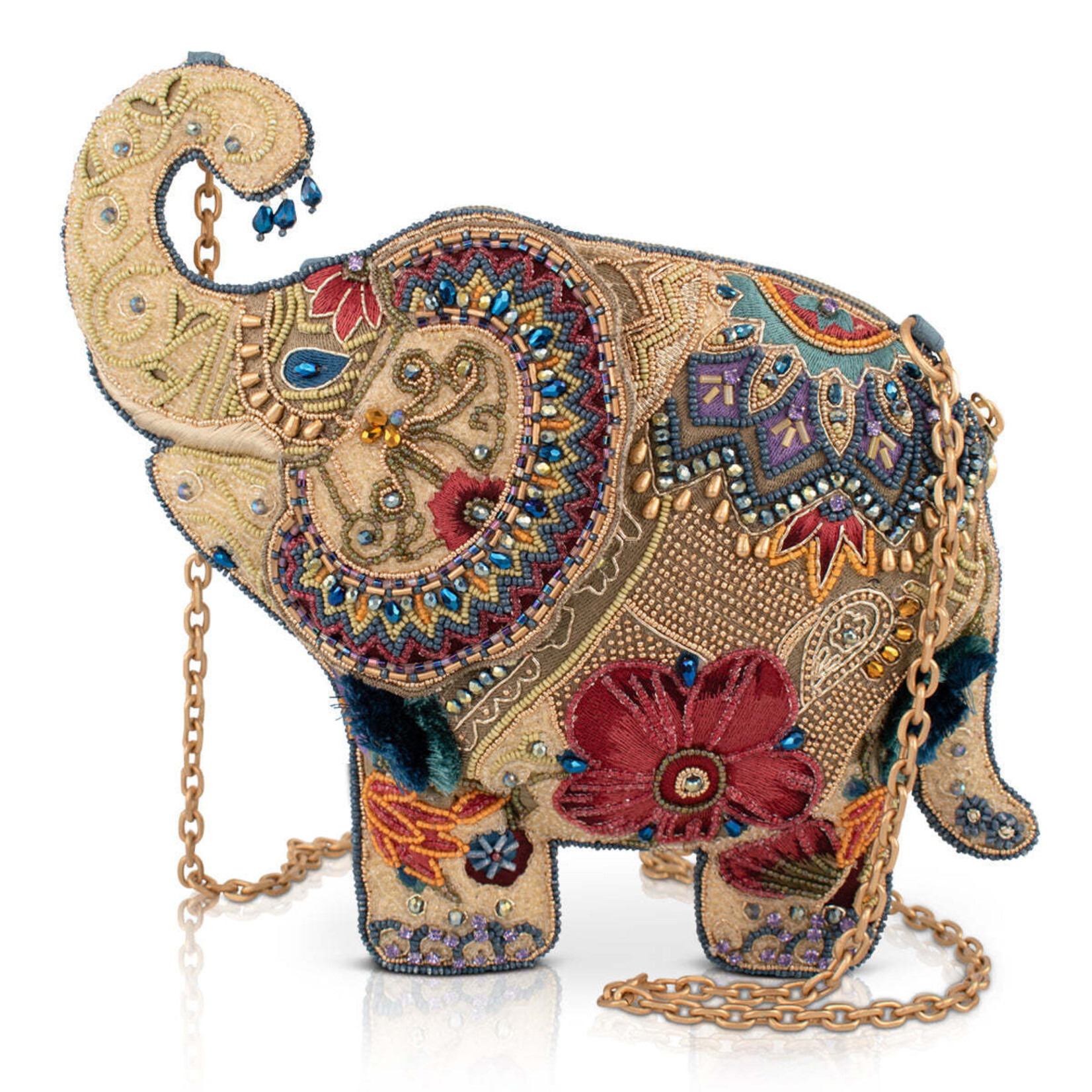 Mary Frances Accessories BAG S002-734 Boho Caravan Handbag - Elephant
