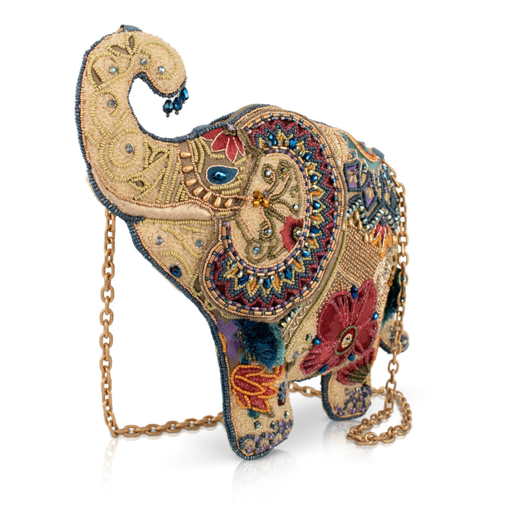 Mary Frances Accessories BAG S002-734 Boho Caravan Handbag - Elephant