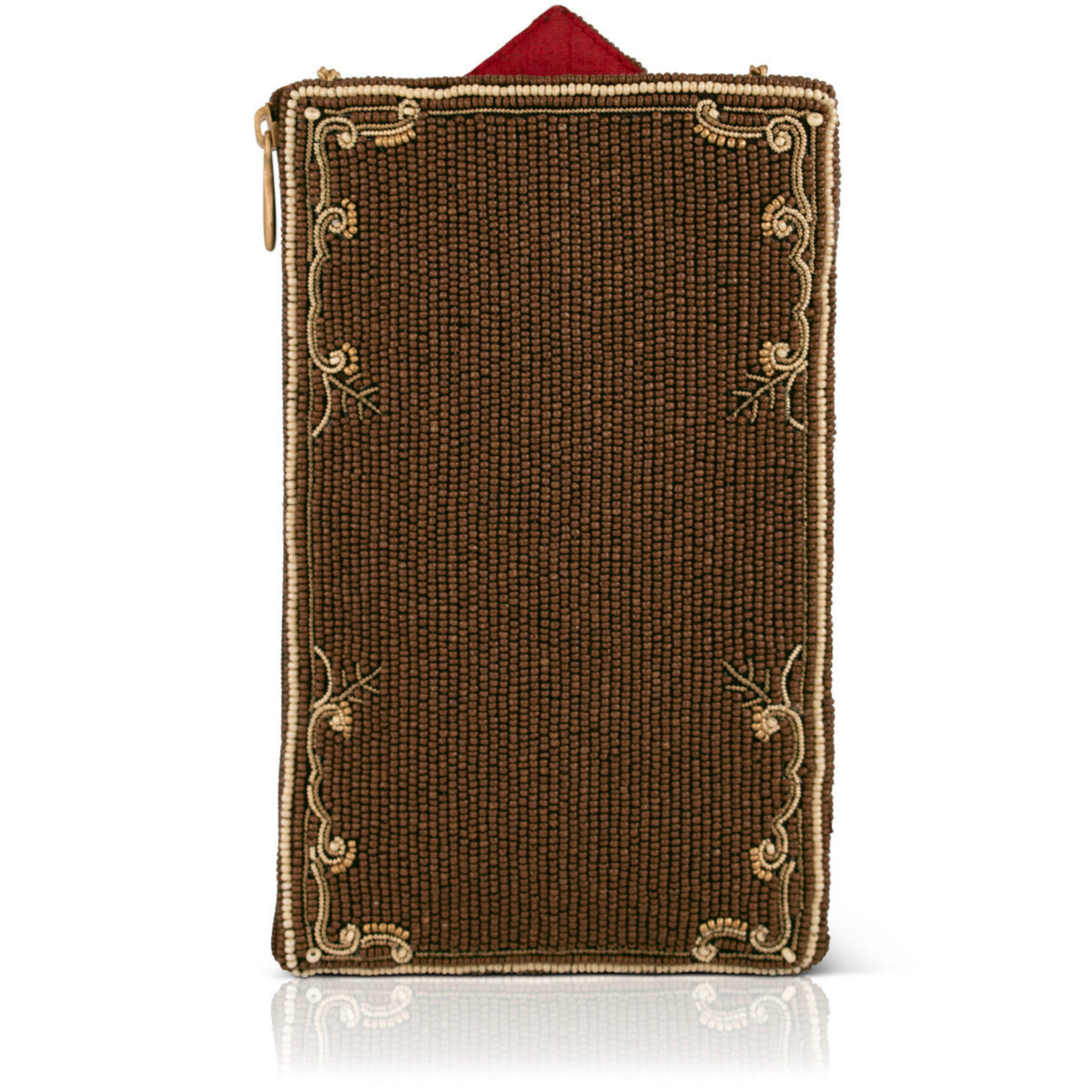 Mary Frances Accessories CPGP S002-712 Candy Cottage - Crossbody Phone Bag - Gingerbread