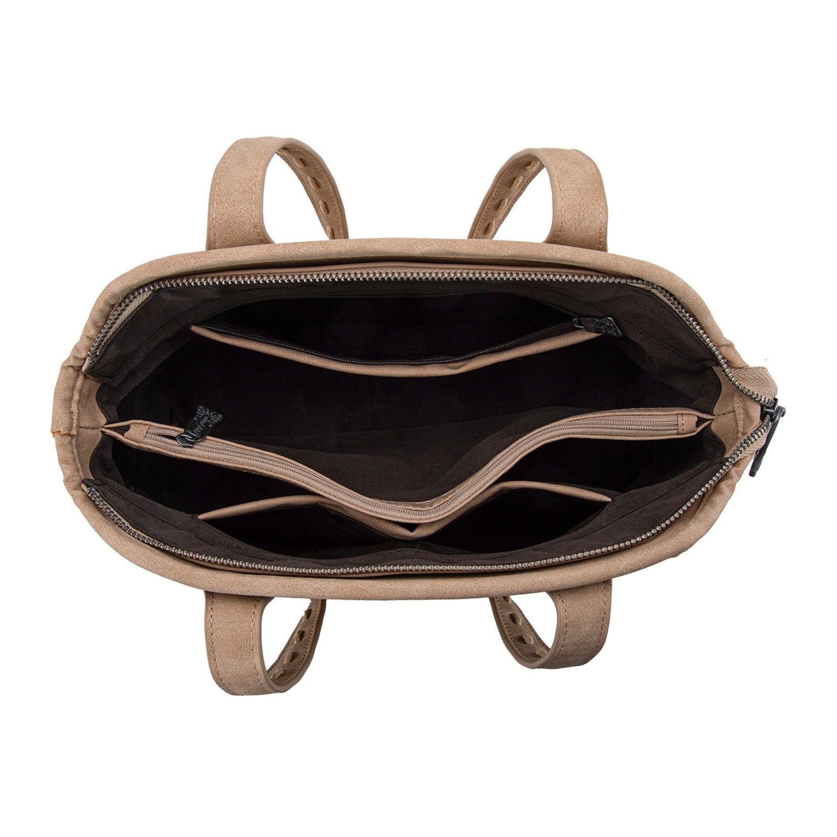 Trinity Ranch TR199G-8260TN - Tan - Trinity Ranch Genuine Hair-On Cowhide Tooled Concealed Carry Tote