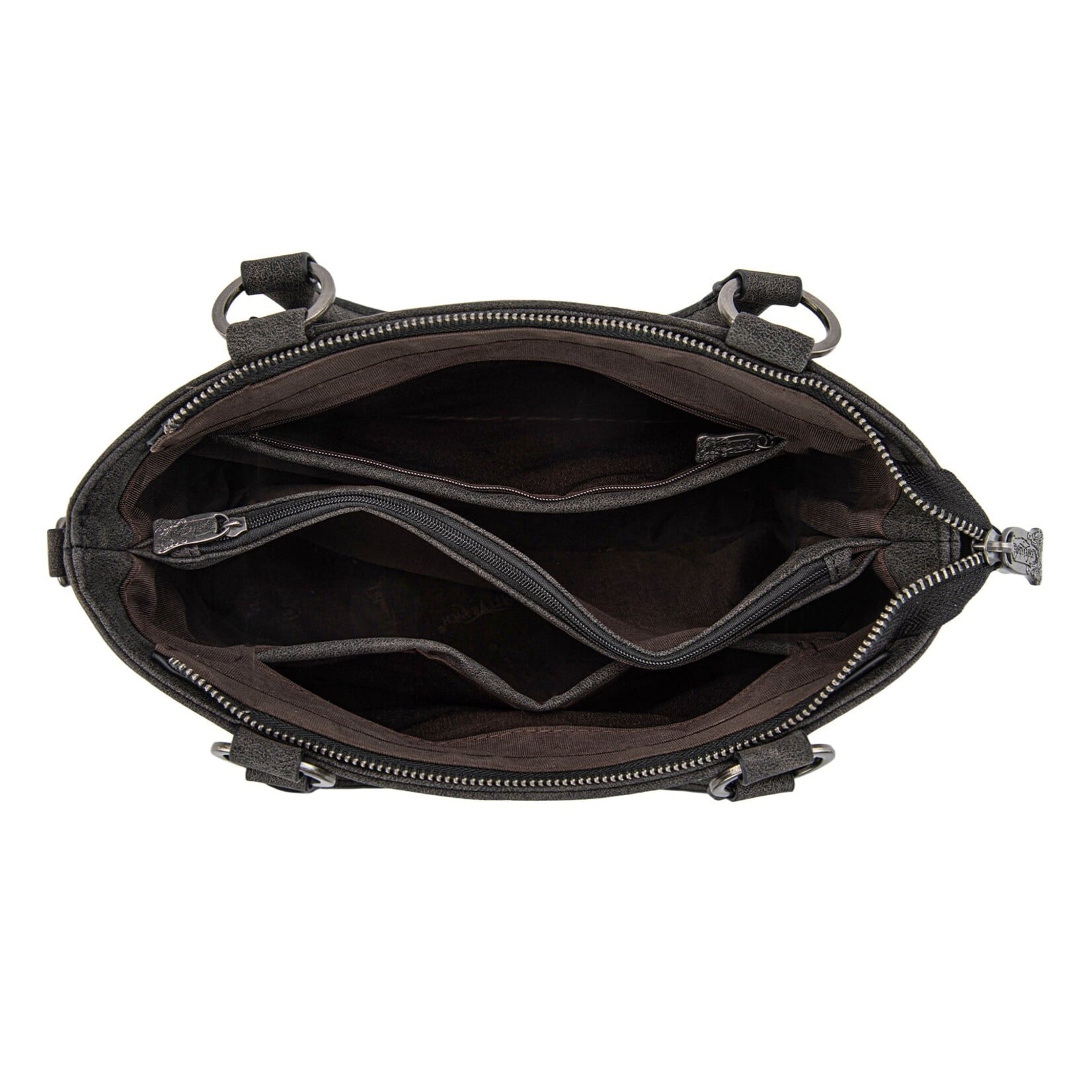 Trinity Ranch TR198G-8899BK - Black - Trinity Ranch Genuine Hair-On Cowhide Collection Concealed Carry Tote