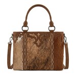Trinity Ranch TR198G-8899BR - Brown - Trinity Ranch Genuine Hair-On Cowhide Collection Concealed Carry Tote