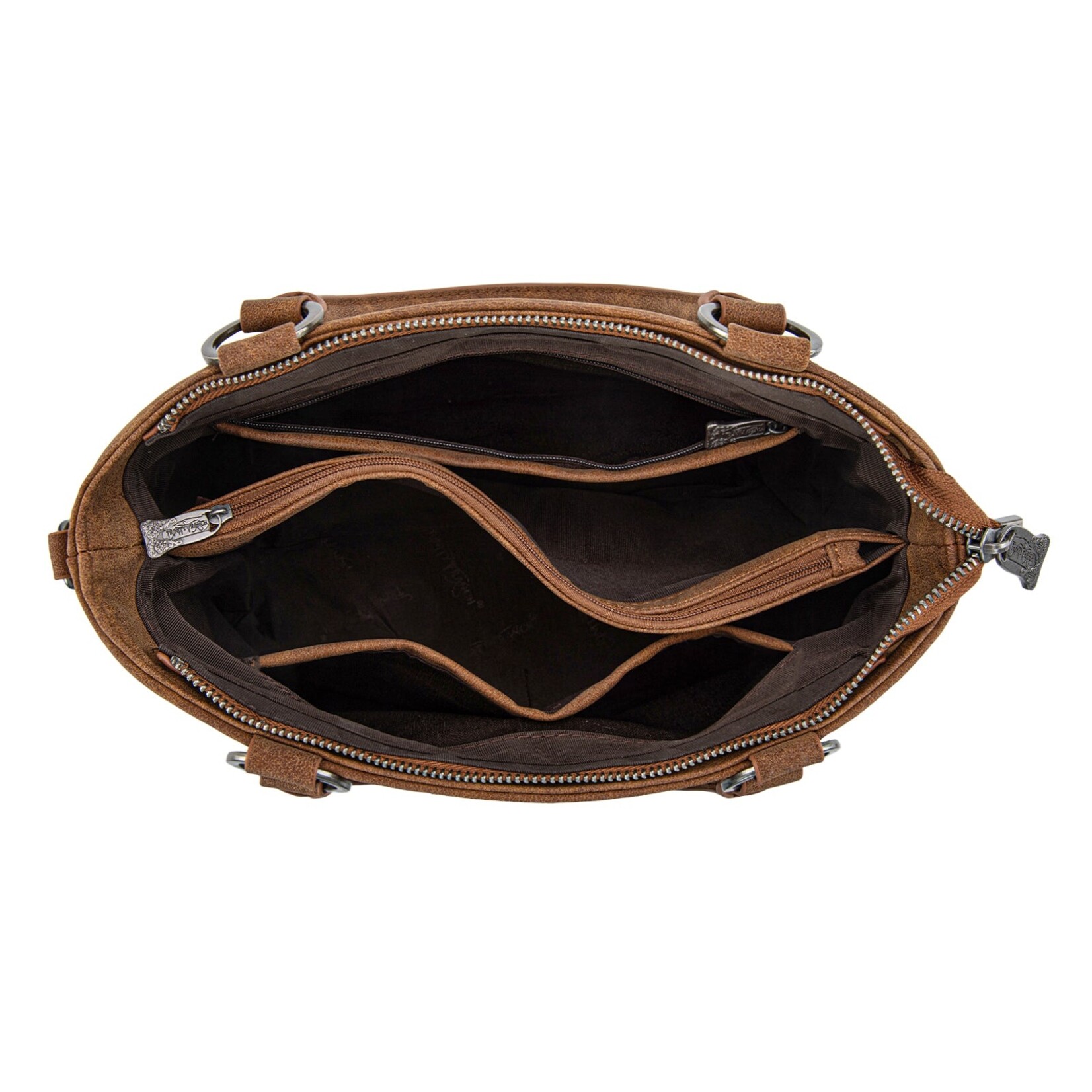 Trinity Ranch TR198G-8899BR - Brown - Trinity Ranch Genuine Hair-On Cowhide Collection Concealed Carry Tote
