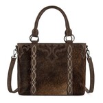 Trinity Ranch TR198G-8899CF - Coffee - Trinity Ranch Genuine Hair-On Cowhide Collection Concealed Carry Tote