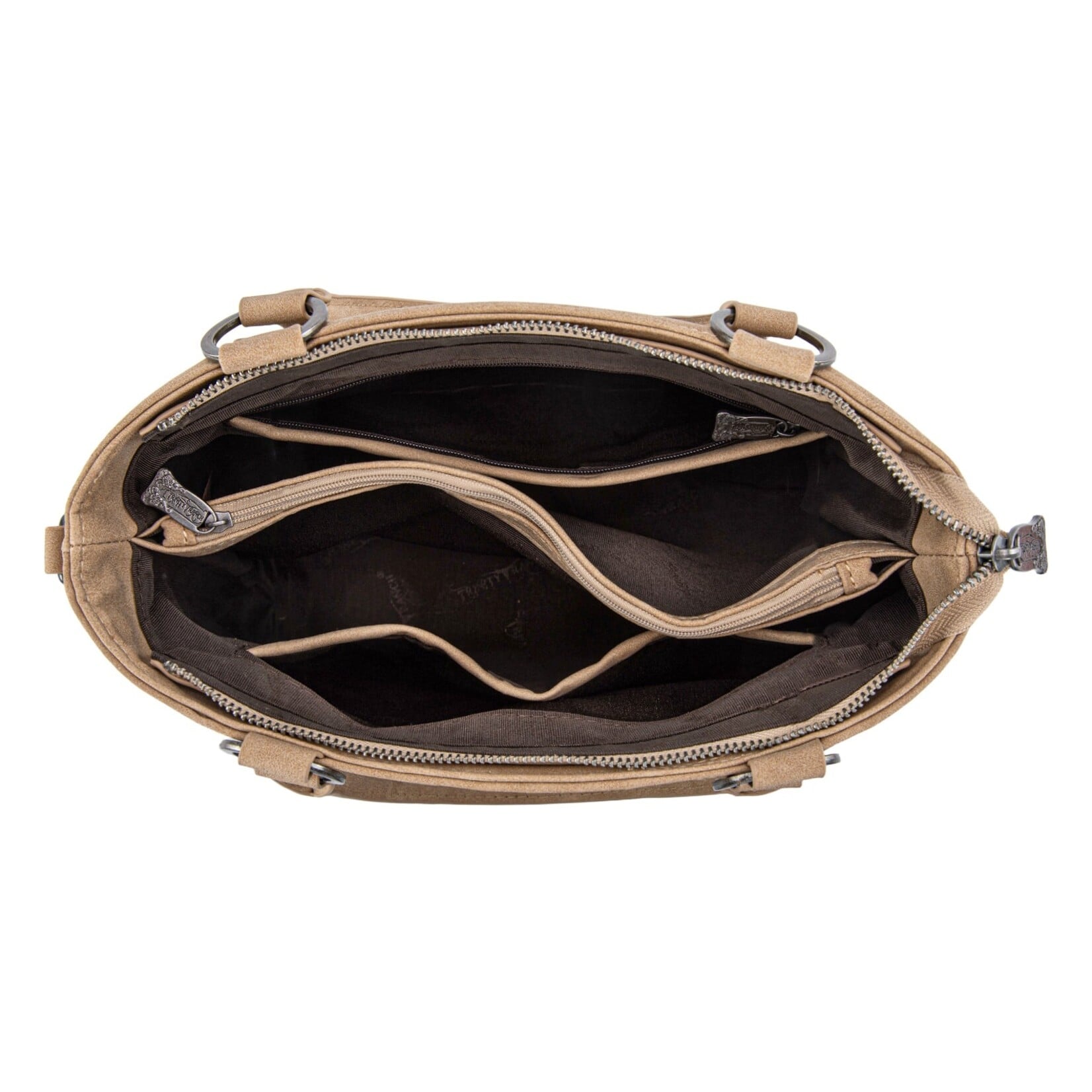 Trinity Ranch TR198G-8899TN - Tan - Trinity Ranch Genuine Hair-On Cowhide Collection Concealed Carry Tote