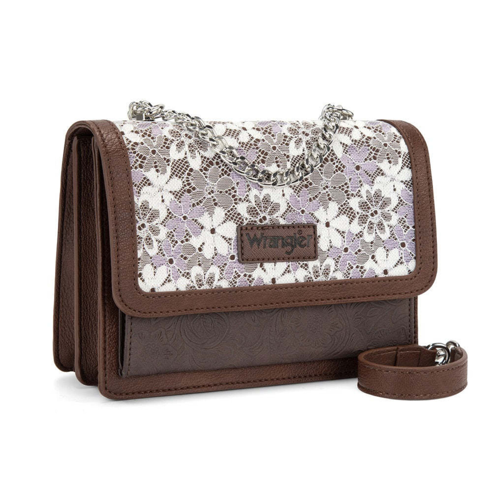 Wrangler WG-HB-455-2365CF - Coffee - Wrangler Chic Lace Chain Shoulder Bag