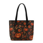Montana West Inc MW-HB-1404-2002-RD Montana West Halloween Pumpkin Floral Tote Bag - Red