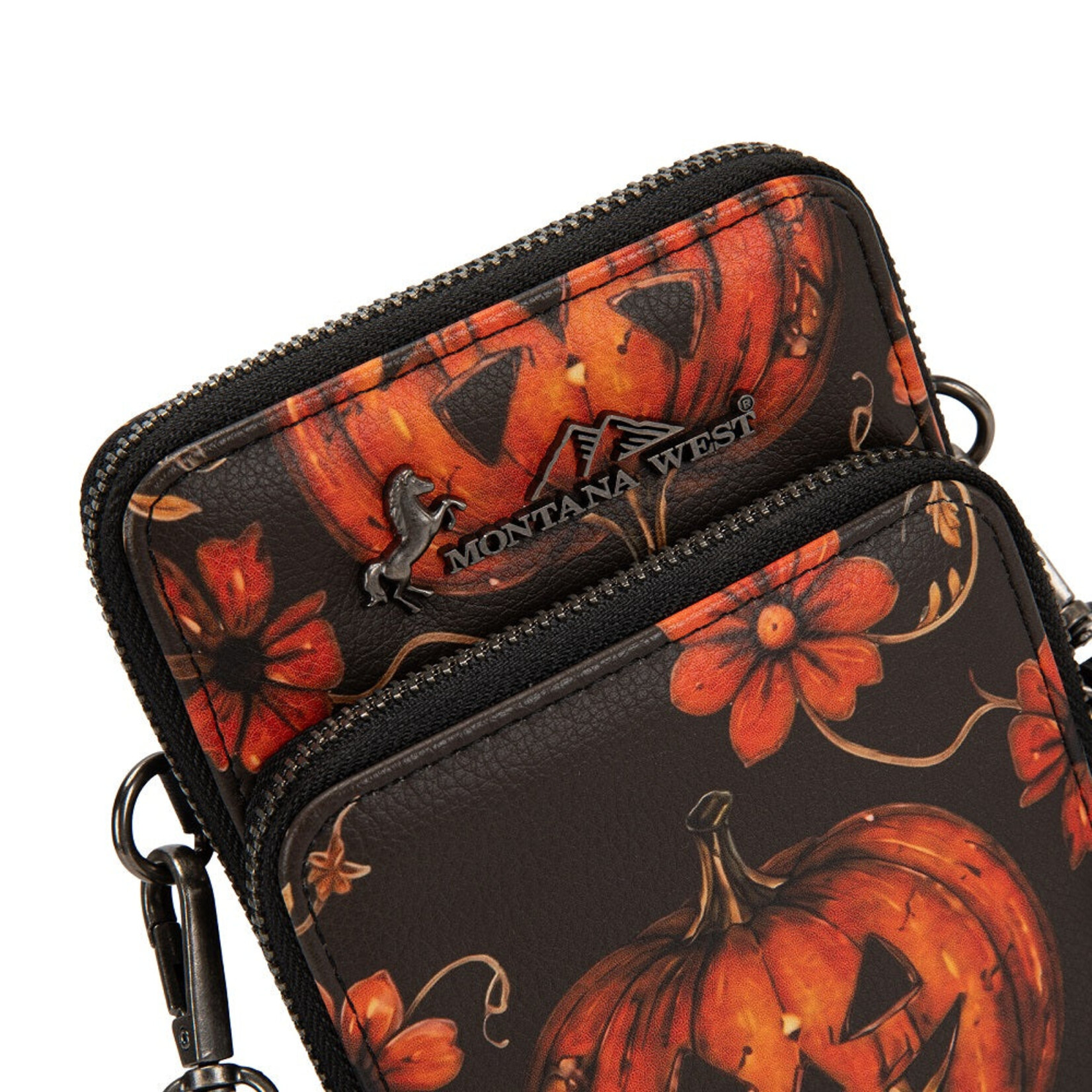 Montana West Inc MW-HB-1404-183-RD Montana West Halloween Pumpkin Phone Wallet - Red