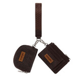 Wrangler WG-WL-608-0051-CF - Coffee - Wrangler Floral Tooled 2‑Piece RFID Wallet Set