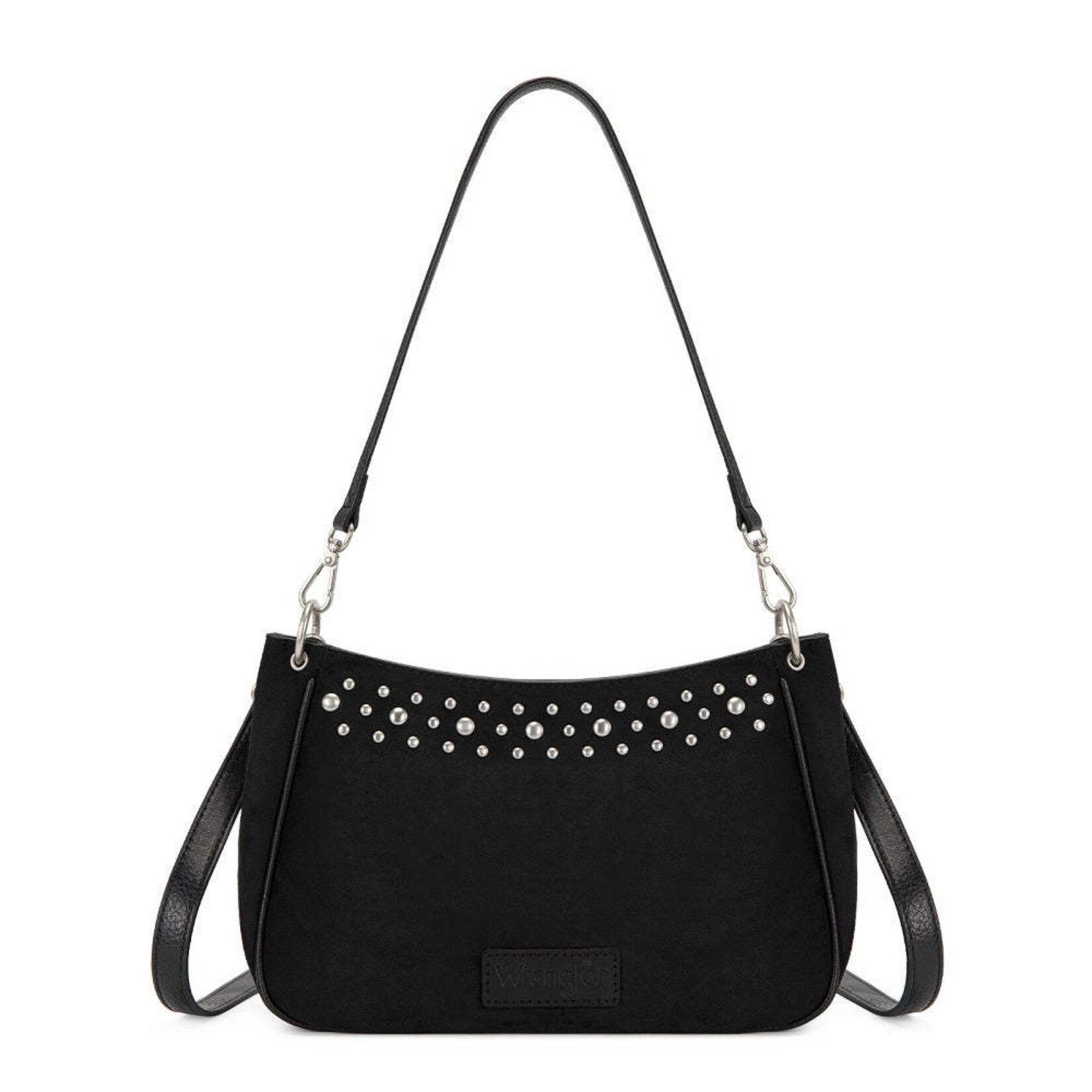 Wrangler WG-HB-585-2003-BK - Black - Wrangler Studded Western Shoulder Crossbody Bag