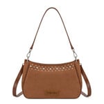 Wrangler WG-HB-585-2003-BR - Brown - Wrangler Studded Western Shoulder Crossbody Bag