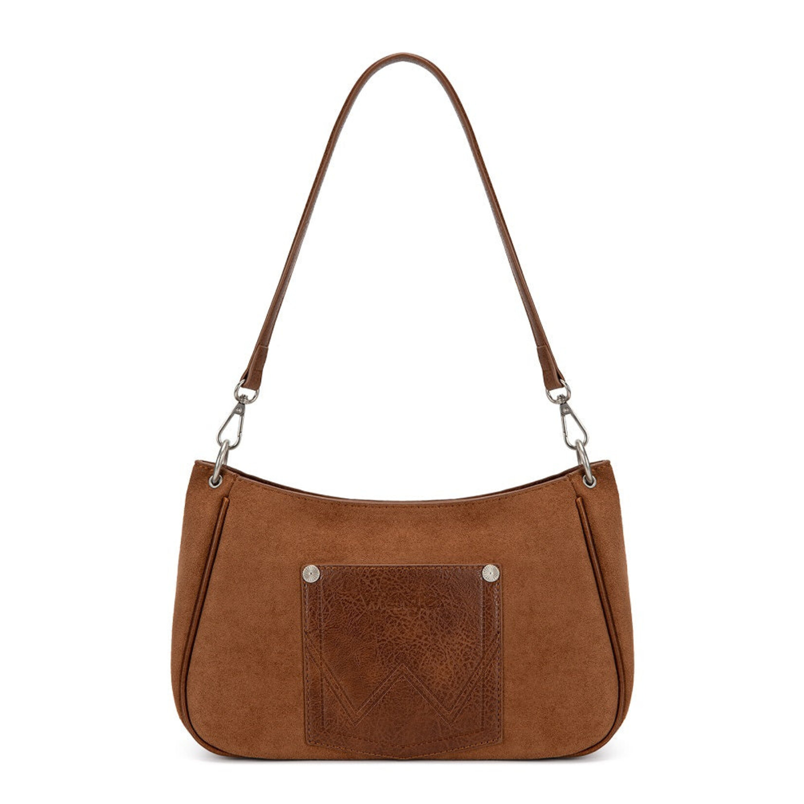 Wrangler WG-HB-585-2003-BR - Brown - Wrangler Studded Western Shoulder Crossbody Bag