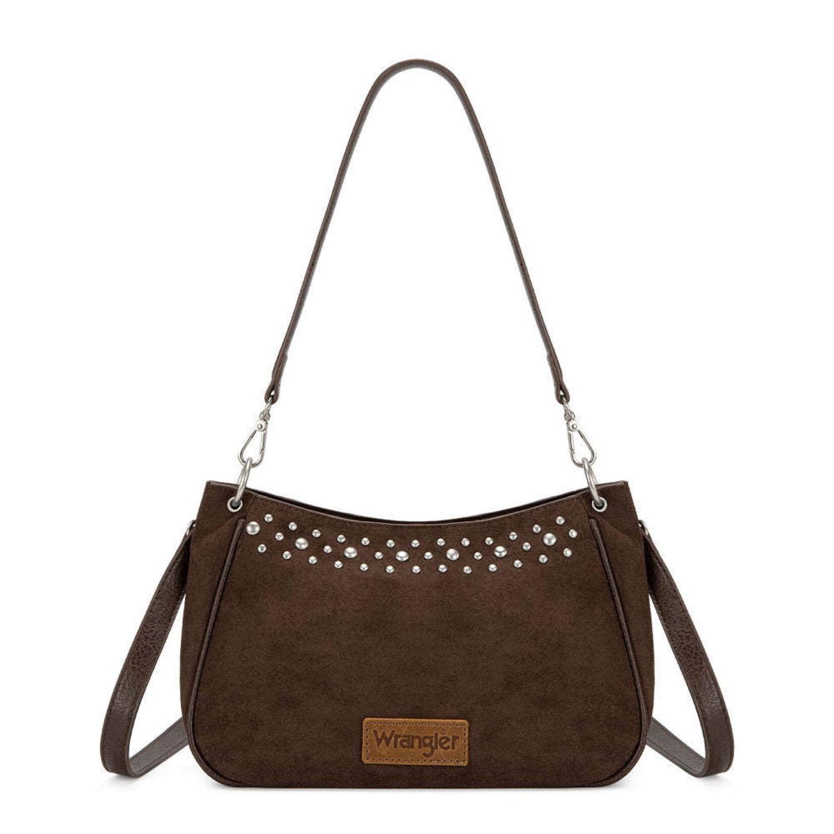 Wrangler WG-HB-585-2003-CF - Coffee - Wrangler Studded Western Shoulder Crossbody Bag