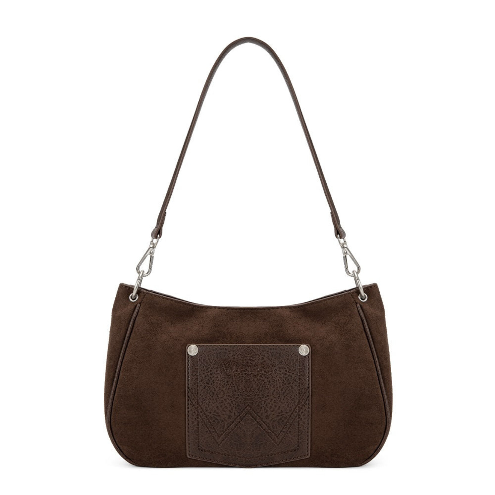 Wrangler WG-HB-585-2003-CF - Coffee - Wrangler Studded Western Shoulder Crossbody Bag