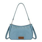 Wrangler WG-HB-585-2003-JN - Jean - Wrangler Studded Western Shoulder Crossbody Bag