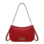Wrangler WG-HB-585-2003-RD - Red - Wrangler Studded Western Shoulder Crossbody Bag