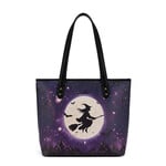 Montana West Inc MW-HB-1404-2002-PP - Purple - Montana West Halloween Witch Moon Tote Bag