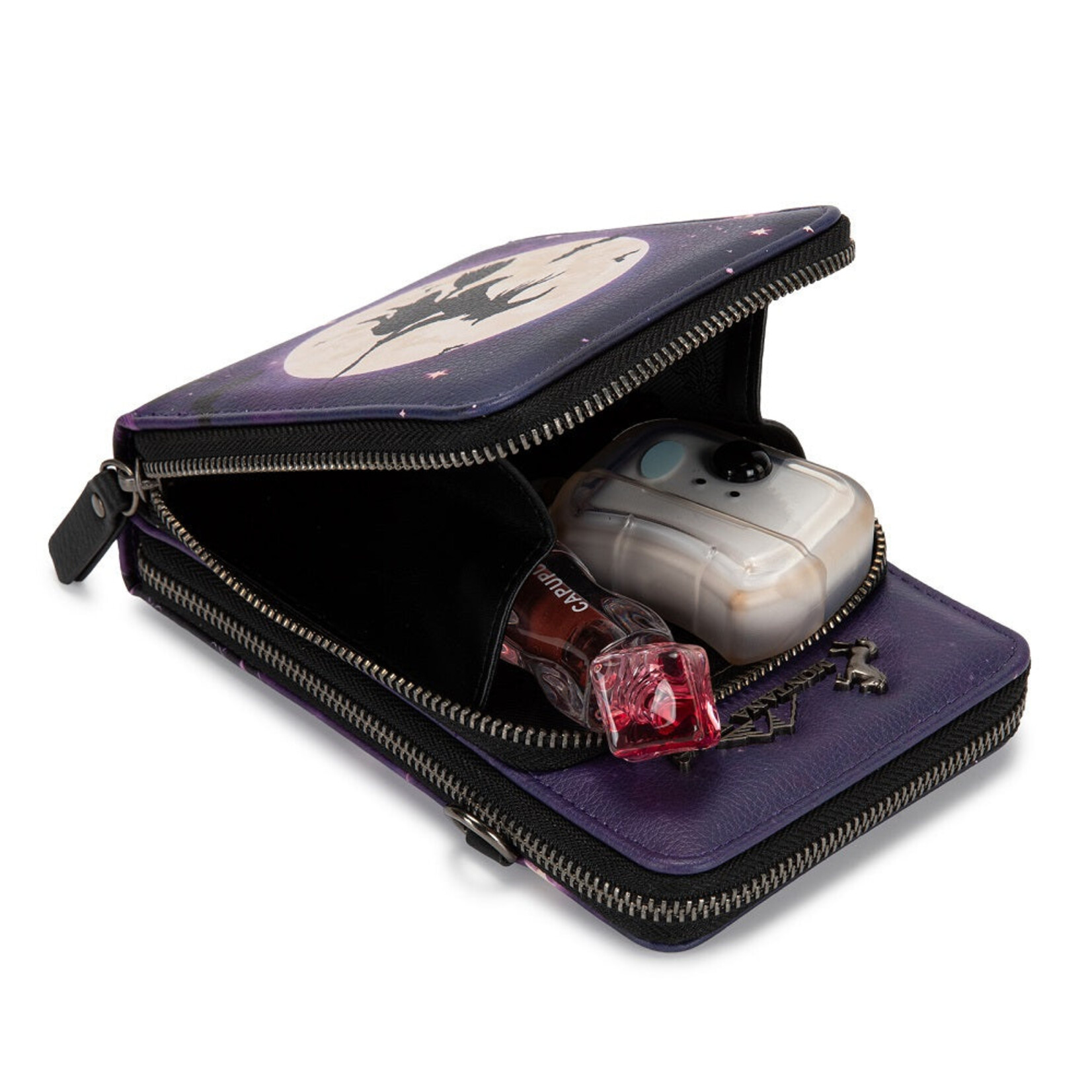 Montana West Inc MW-HB-1404-183-PP - Purple - Montana West Halloween Witch Moon Phone Wallet