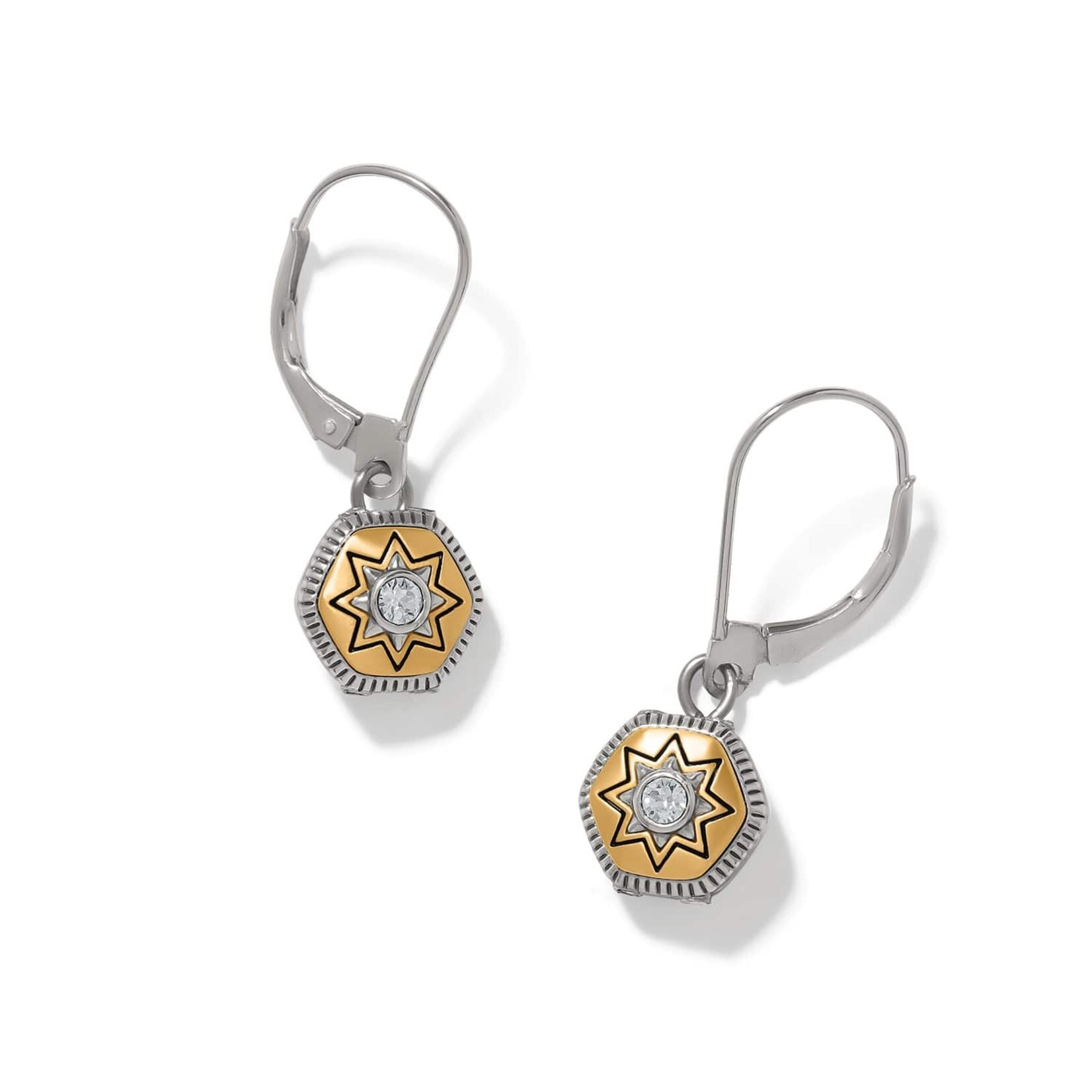 Brighton JA0361 Mosaic Nova Mini Leverback Drop Earrings