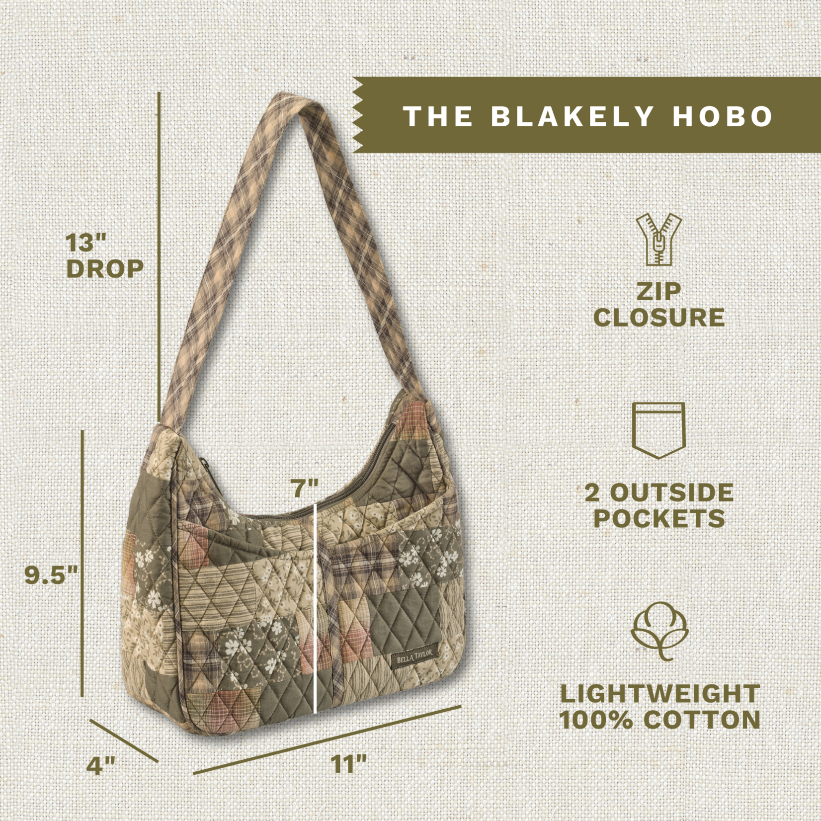 Bella Taylor Blakely Shoulder Bag - Woodland Patch