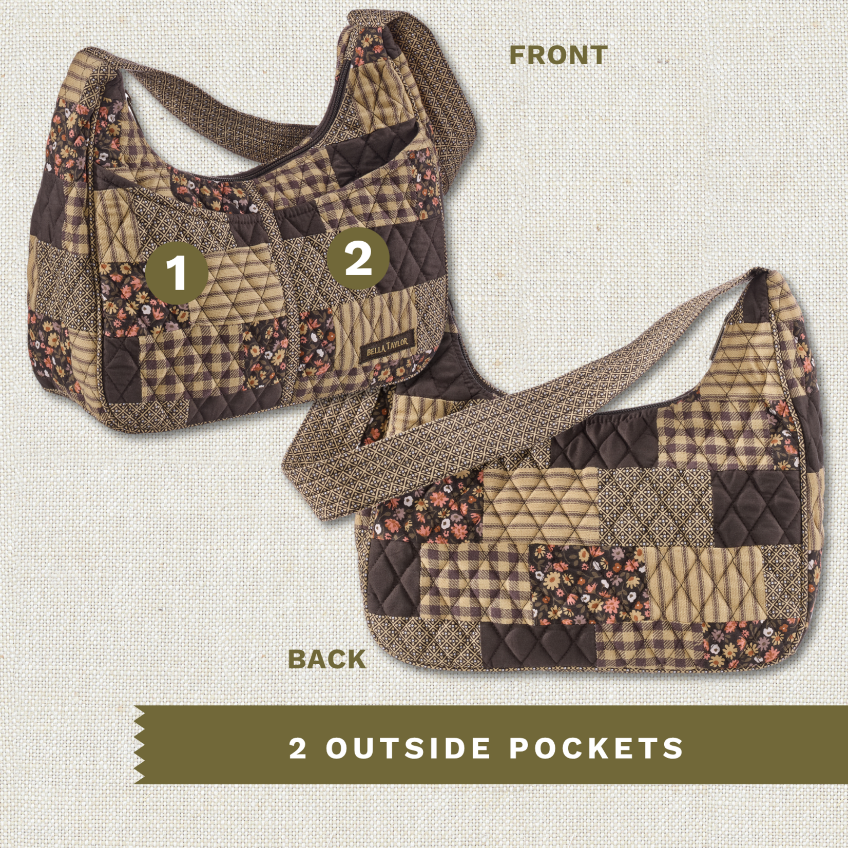 Bella Taylor Blakely Shoulder Bag - Twilight Garden Patch