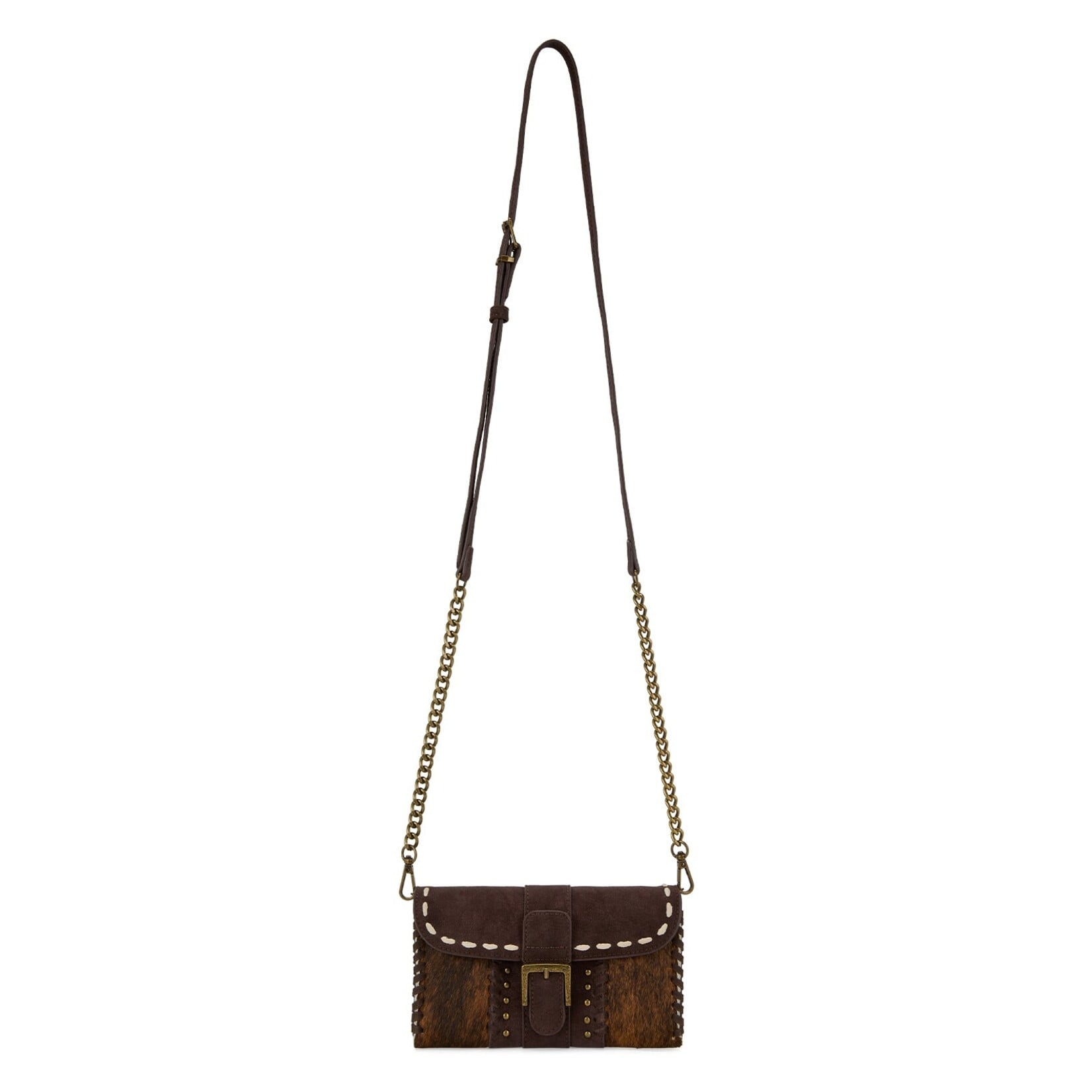 Trinity Ranch TR209-W2006CF Coffee - Trinity Ranch Buckle Crossbody Wallet