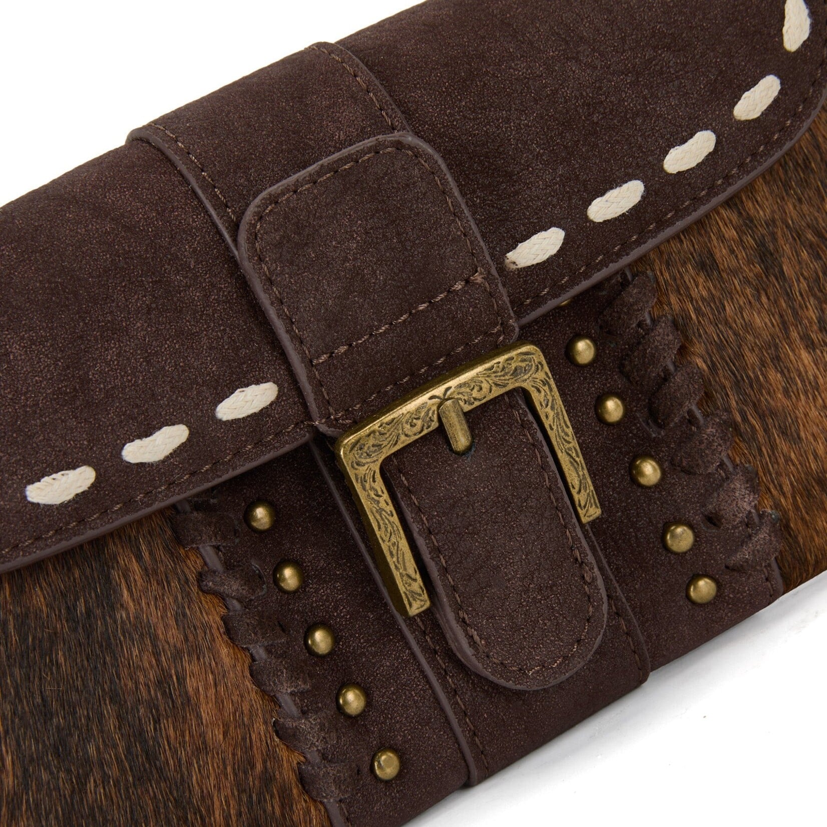 Trinity Ranch TR209-W2006CF Coffee - Trinity Ranch Buckle Crossbody Wallet
