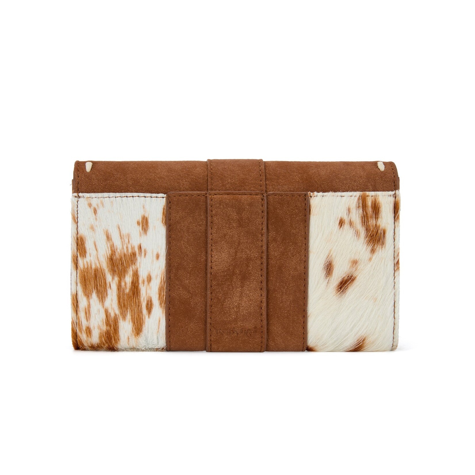 Trinity Ranch TR209-W2006BR Brown - Trinity Ranch Buckle Crossbody Wallet