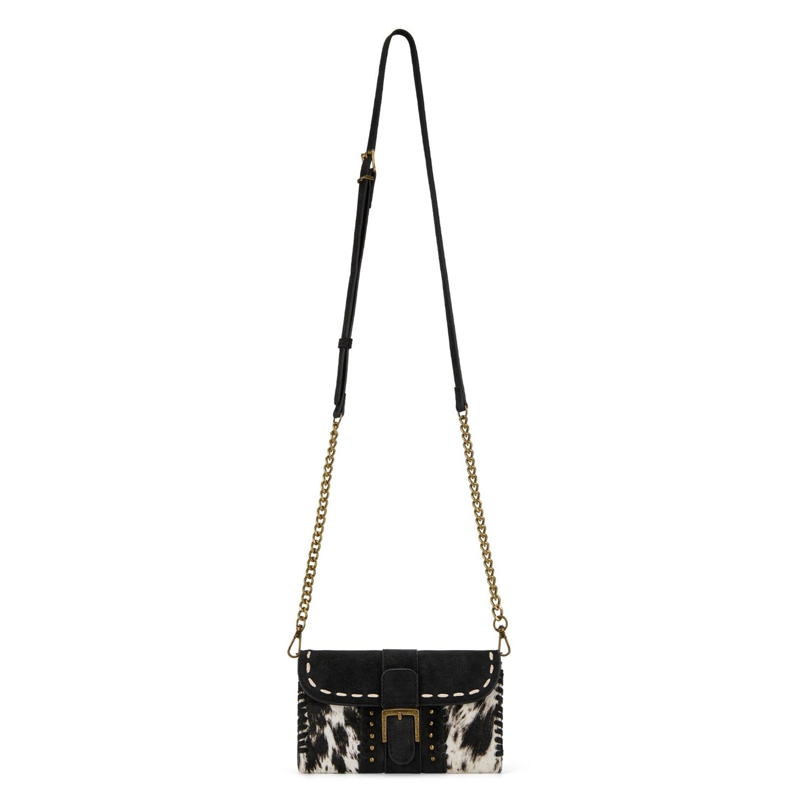 Trinity Ranch TR209-W2006BK  Black - Trinity Ranch Buckle Crossbody Wallet