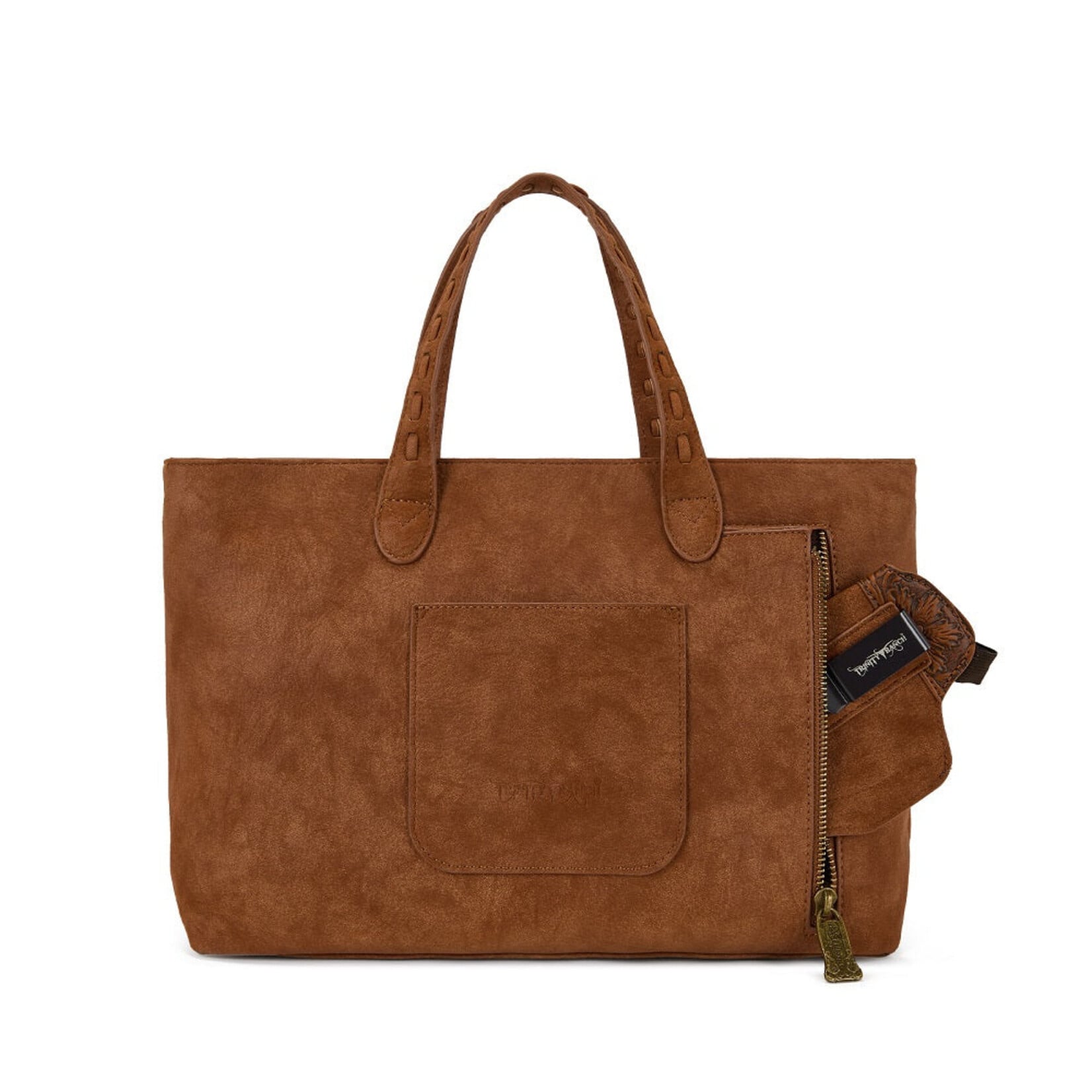 Trinity Ranch TR209H-8250BR  Brown - Trinity Ranch Genuine Cowhide Conceal Carry Tote
