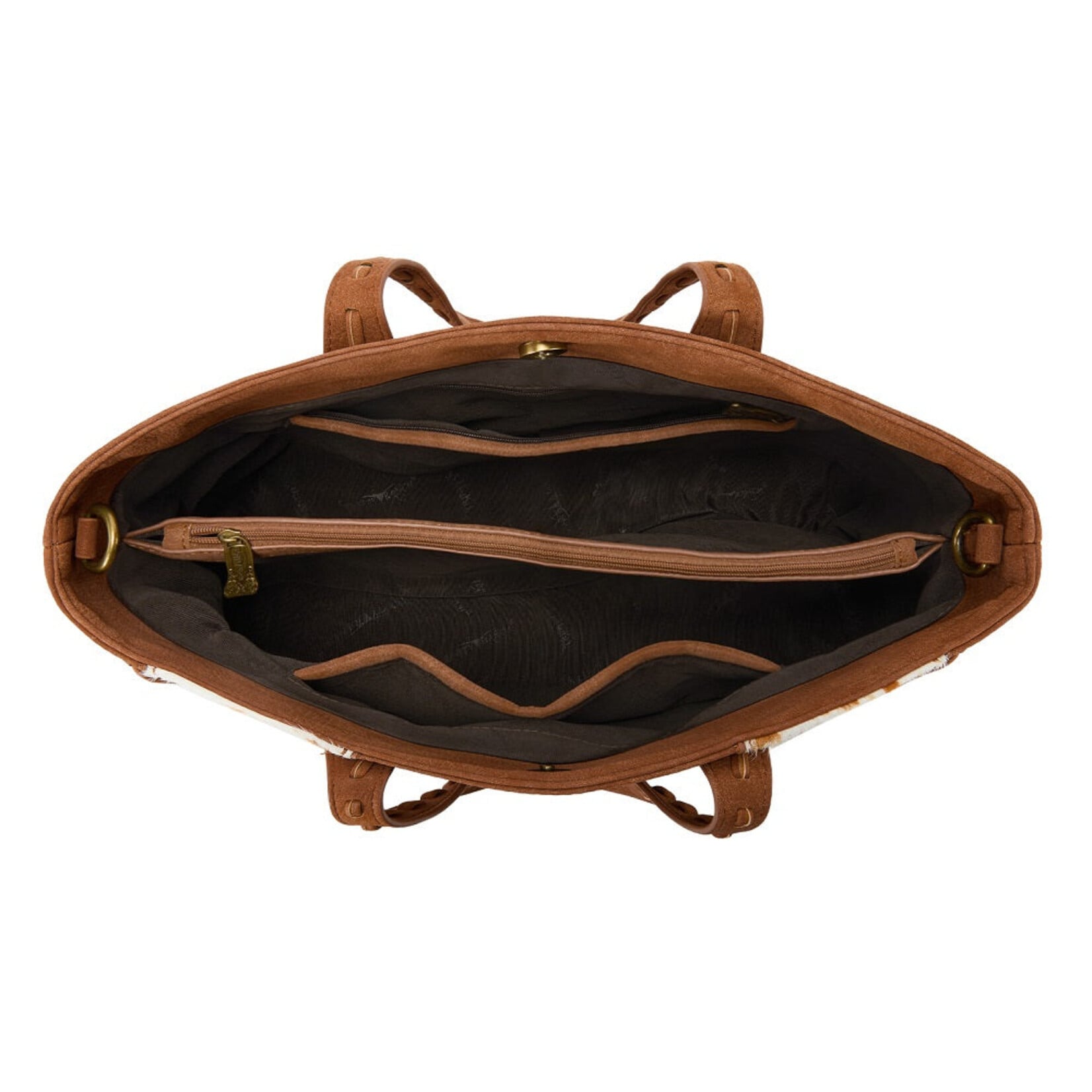 Trinity Ranch TR209H-8250BR  Brown - Trinity Ranch Genuine Cowhide Conceal Carry Tote