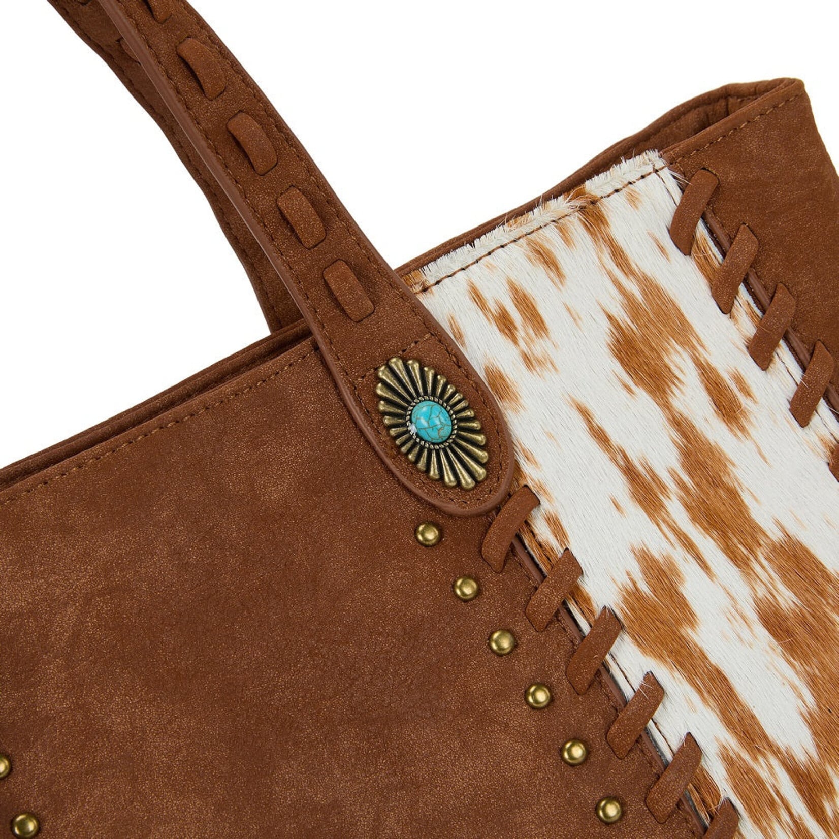 Trinity Ranch TR209H-8250BR  Brown - Trinity Ranch Genuine Cowhide Conceal Carry Tote
