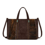 Trinity Ranch TR209H-8250CF  Coffee - Trinity Ranch Genuine Cowhide Conceal Carry Tote