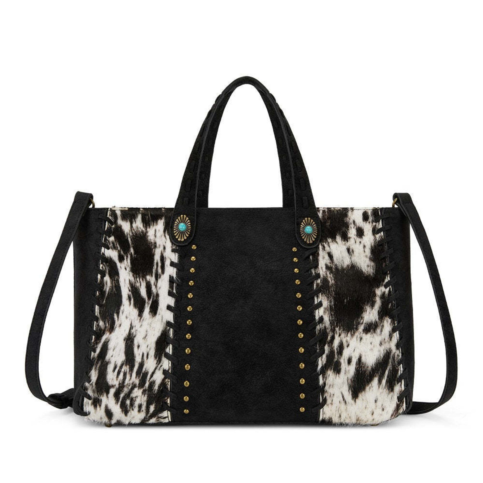 Wrangler TR209H-8250BK  Black - Trinity Ranch Genuine Cowhide Conceal Carry Tote