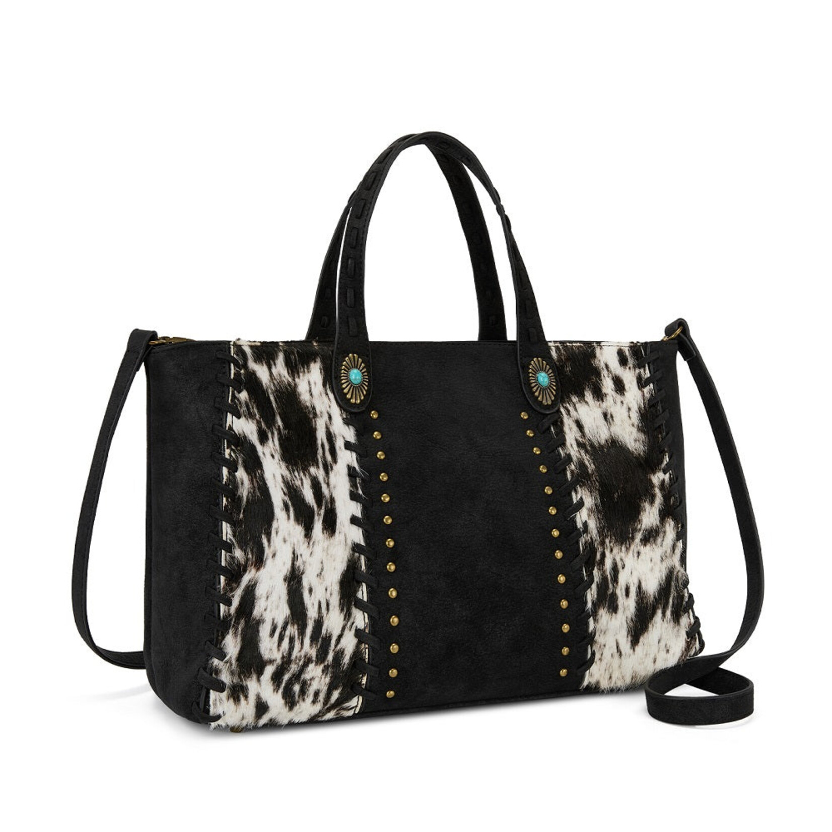 Wrangler TR209H-8250BK  Black - Trinity Ranch Genuine Cowhide Conceal Carry Tote