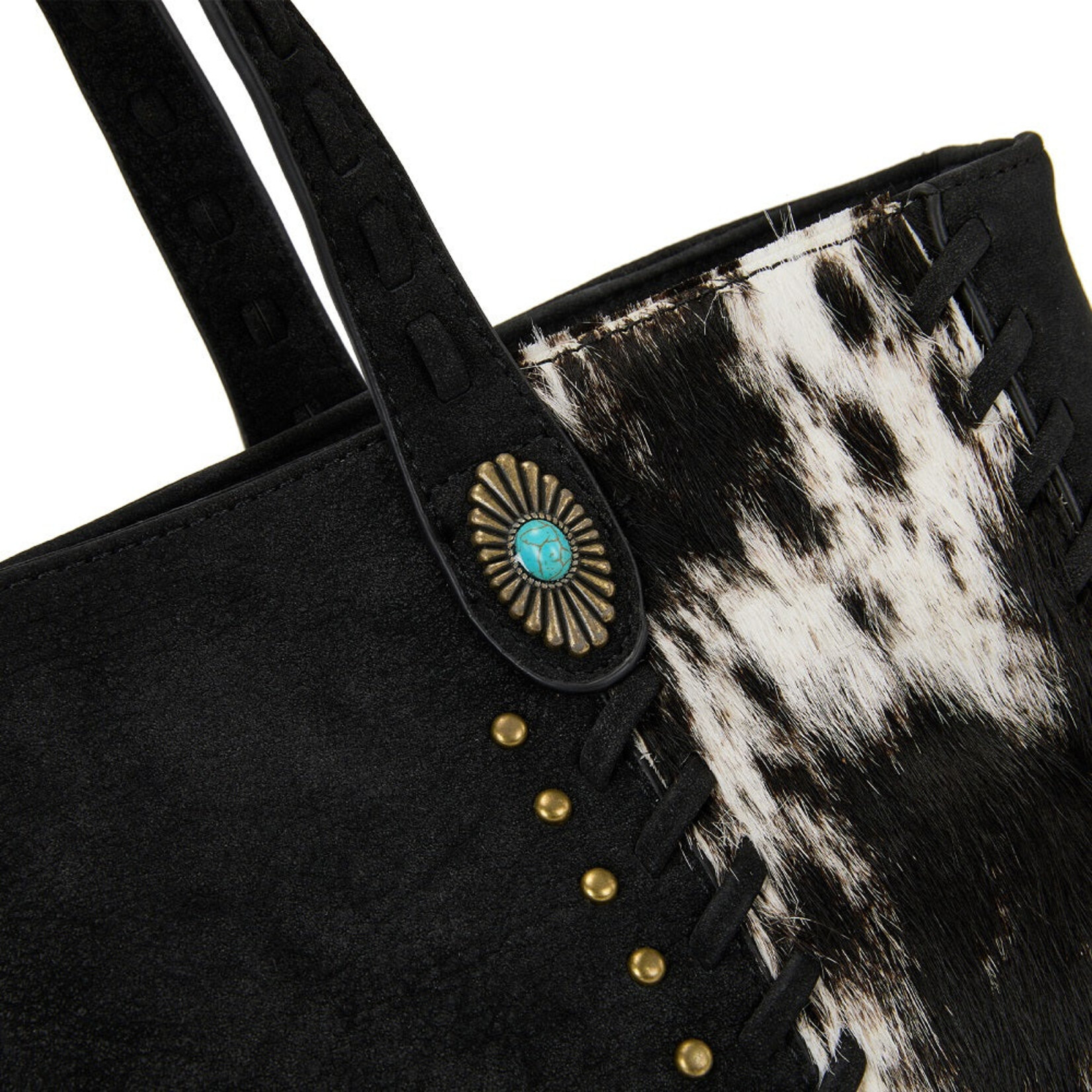 Wrangler TR209H-8250BK  Black - Trinity Ranch Genuine Cowhide Conceal Carry Tote