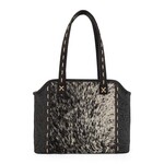 Trinity Ranch TR199G-8260BK - Black - Trinity Ranch Genuine Hair-On Cowhide Tooled Concealed Carry Tote