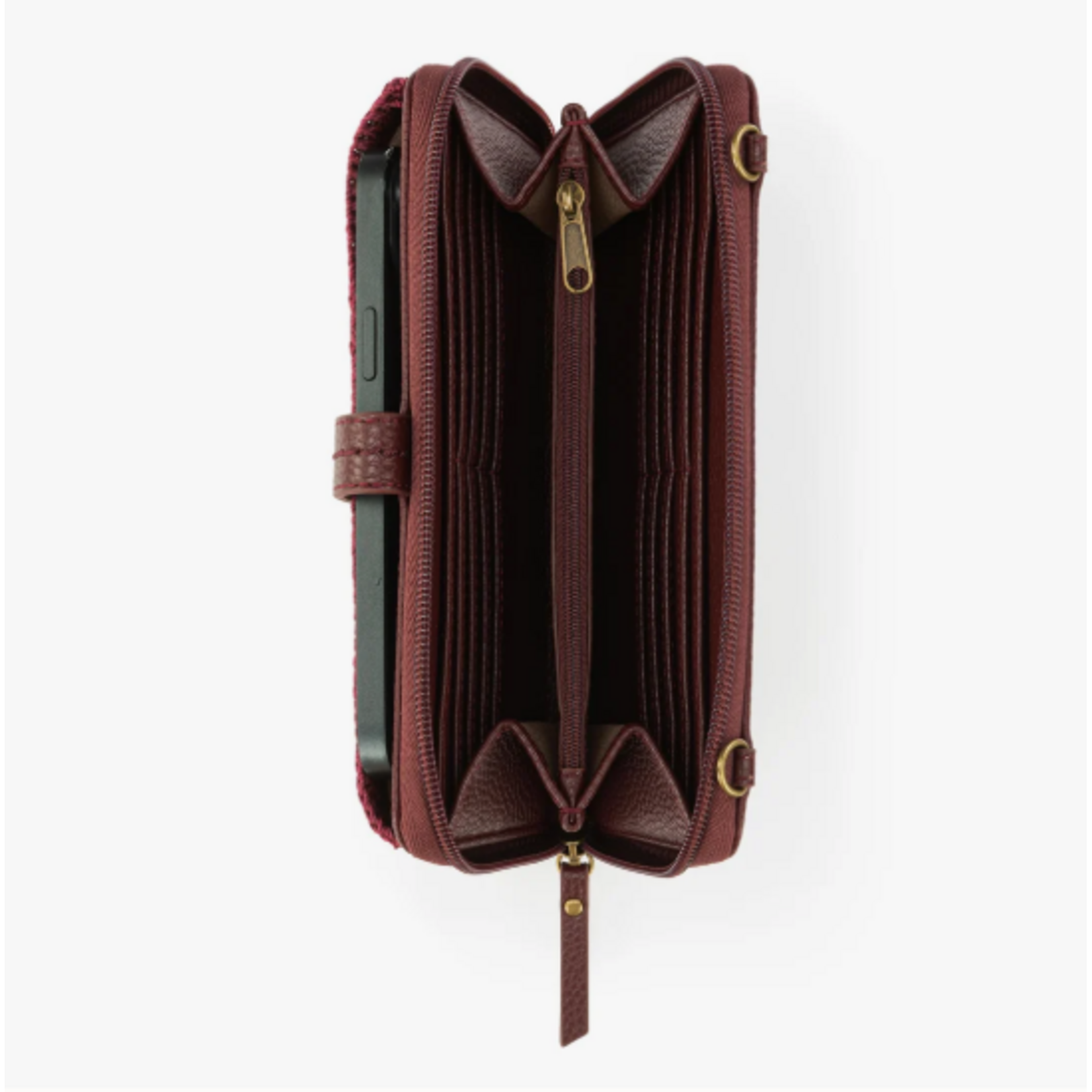 Iris Smartphone Wallet - Leather - Black Cherry