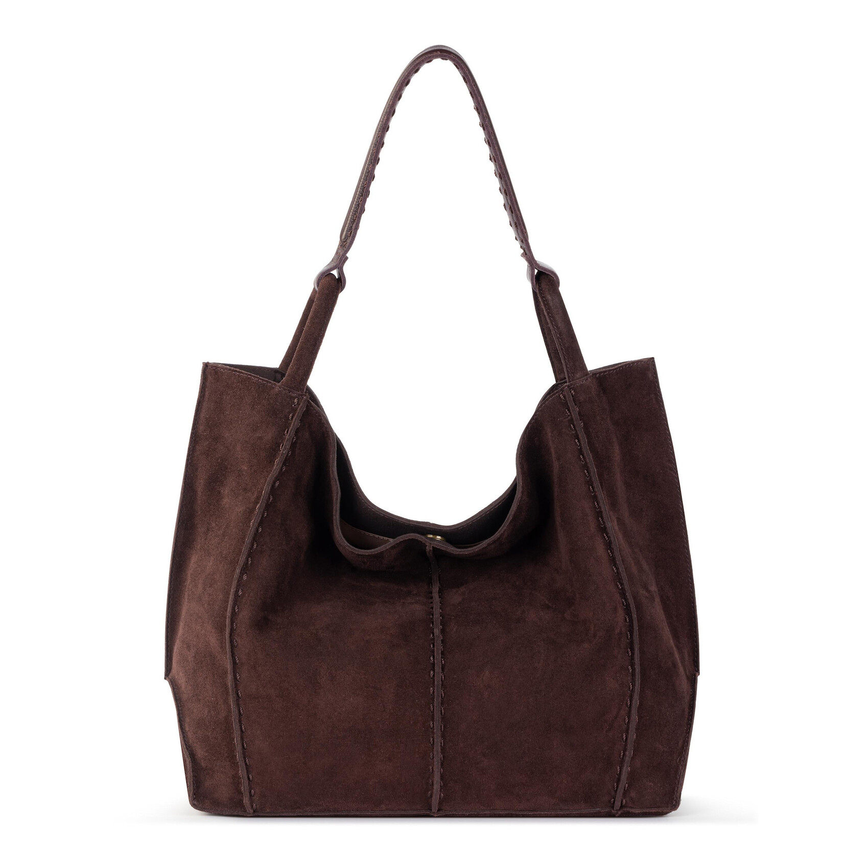 Los Feliz Large Tote Suede - Mahogany Suede