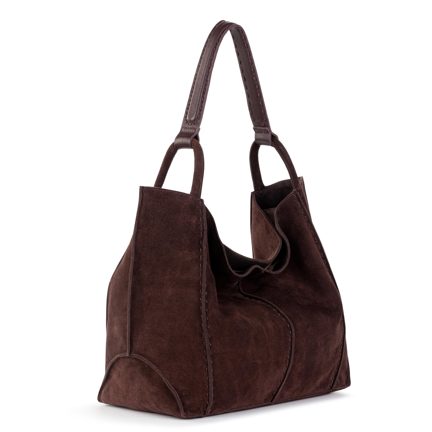 Los Feliz Large Tote Suede - Mahogany Suede